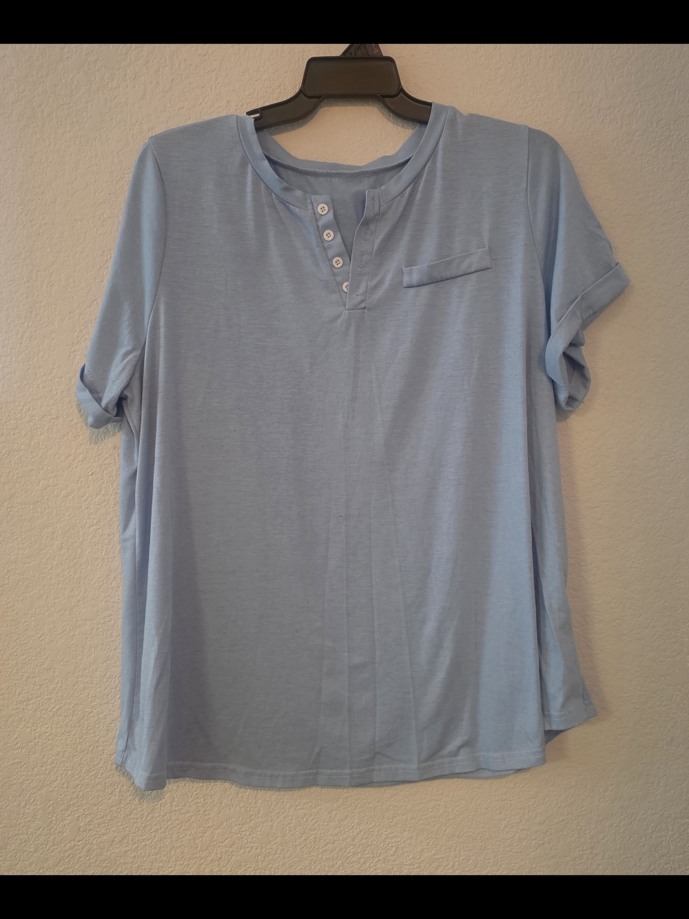 SHEIN Curve Light Blue Casual Top